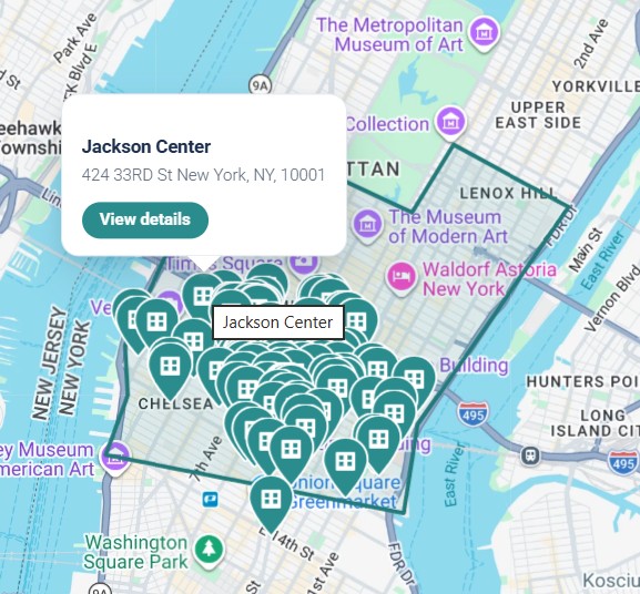 PBID Manager district map showing businesses and properties as map markers.