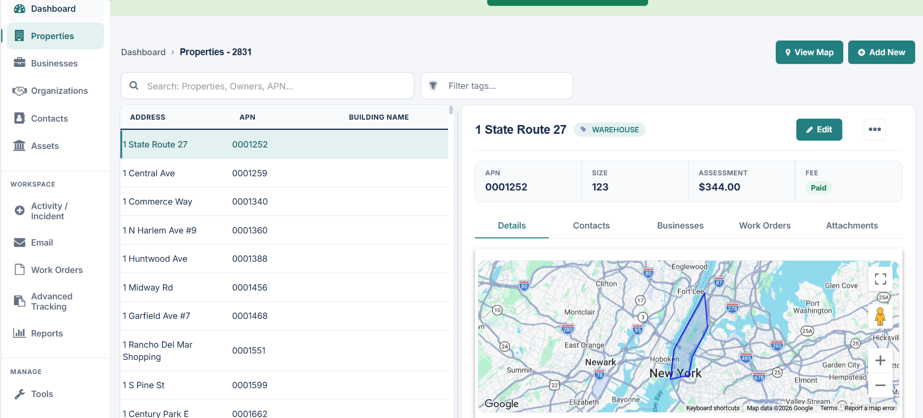 The new PBID Manager interface showing the familiar left-side navigation and property workspace.